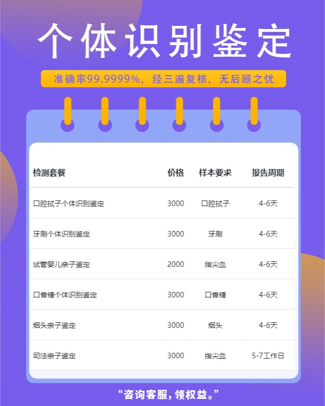 舟山10家可以做静脉血个体识别鉴定中心机构地址