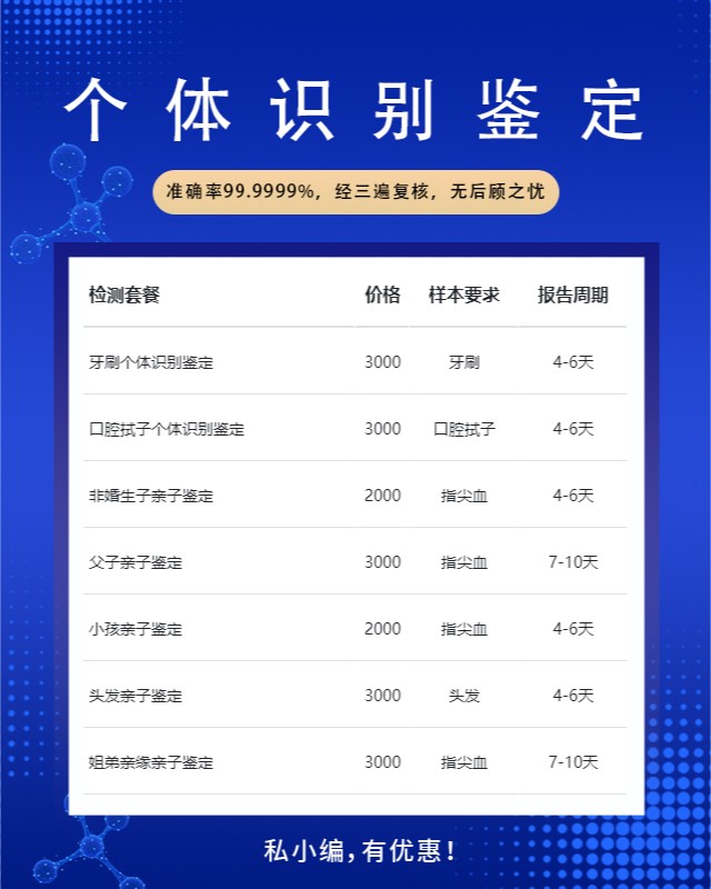 兴安盟最新可做静脉血个体识别鉴定的10个中心机构