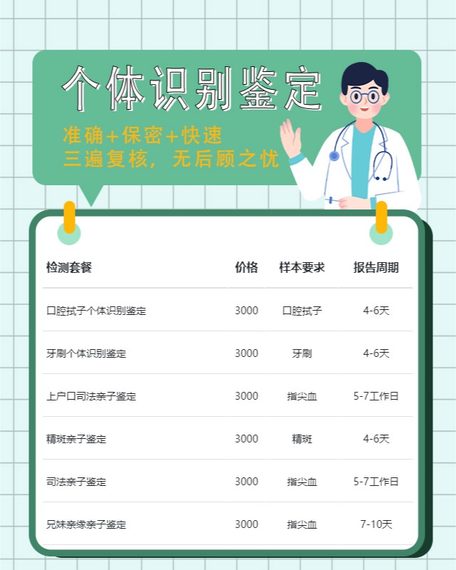 湖州最新可做口腔拭子个体识别鉴定的10个中心机构