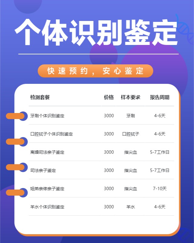 太原最新可做精斑个体识别鉴定的10个中心机构
