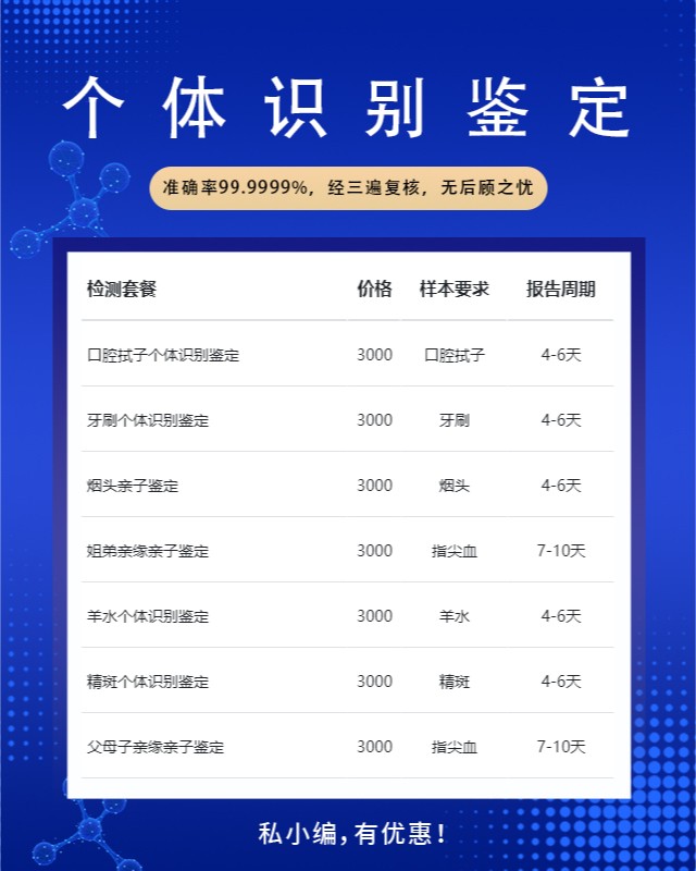 阳泉最新可做精斑个体识别鉴定的10个中心机构