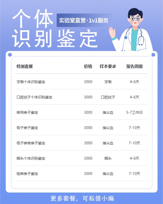 文昌10家可以做静脉血个体识别鉴定中心机构地址