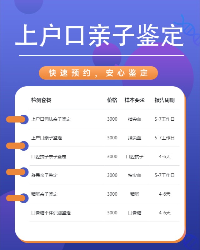甘孜可以做上户口亲子鉴定的10个中心机构