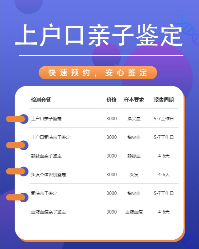 周口可以做上户口亲子鉴定的10个中心机构
