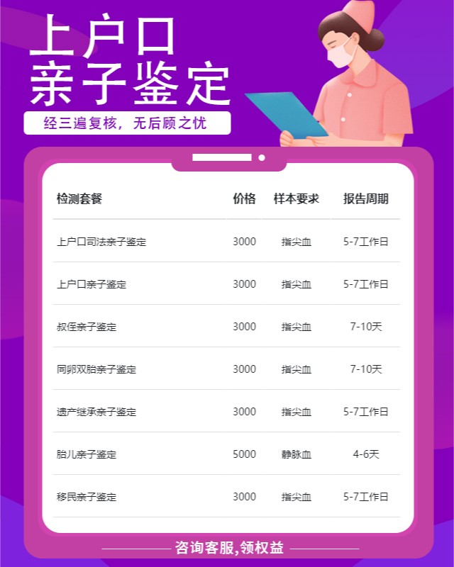 呼和浩特可以做上户口亲子鉴定10家机构地址