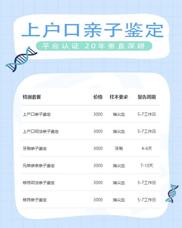 上饶上户口亲子鉴定中心机构地址