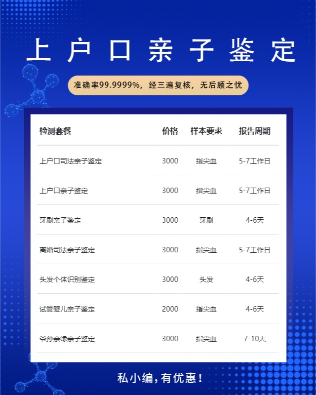 郴州可以做上户口亲子鉴定的10个中心机构