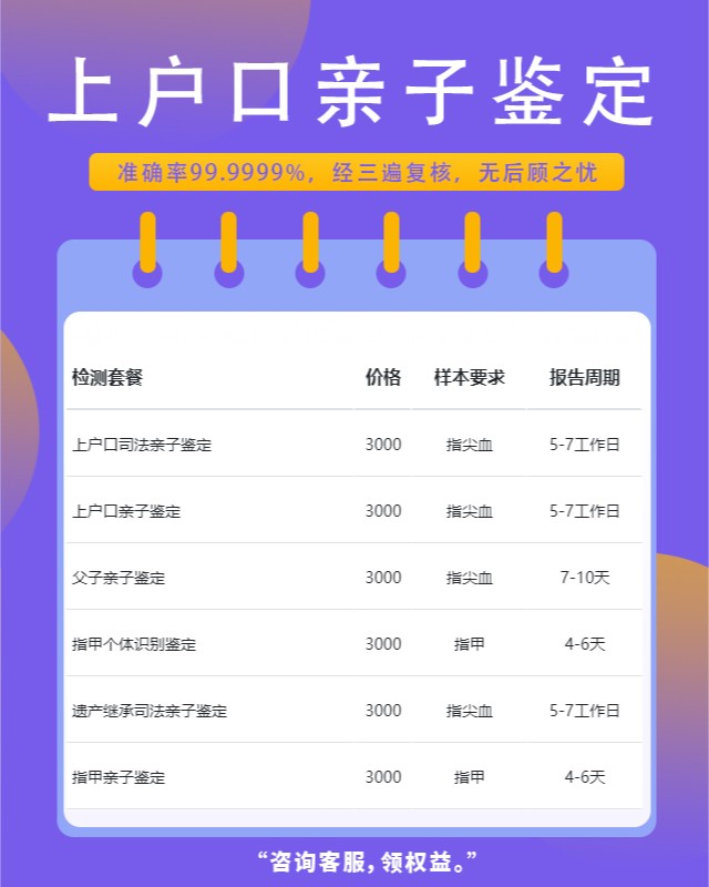 白山10家做上户口亲子鉴定的中心机构地址