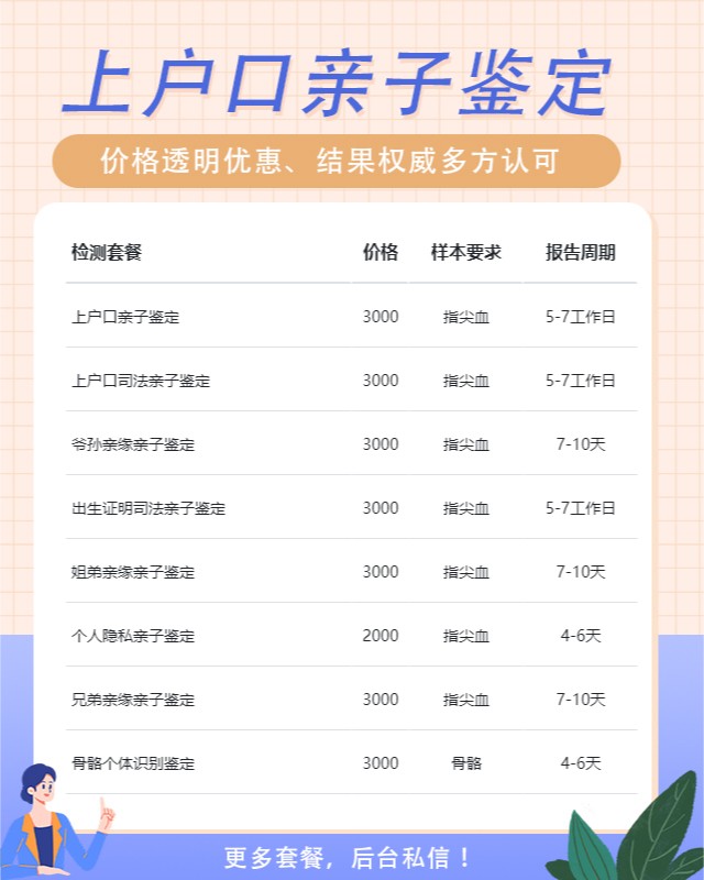 赣州可以做上户口亲子鉴定的10个中心机构