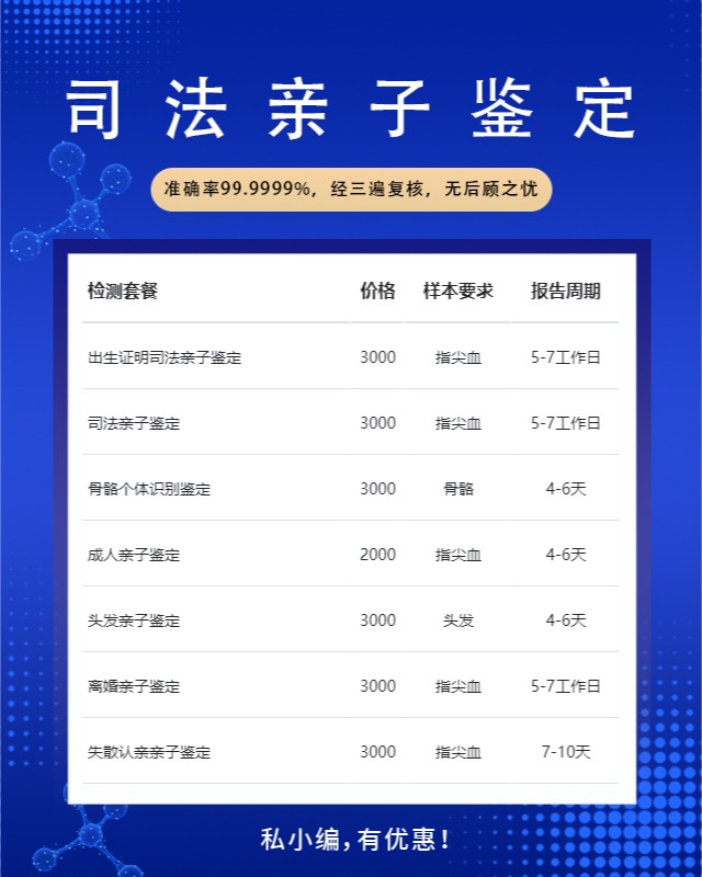 定西可以做司法亲子鉴定的10个中心机构