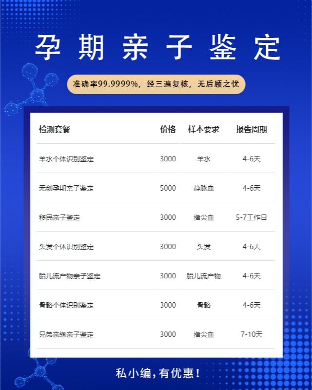 赣州可以做孕期亲子鉴定的10个中心机构