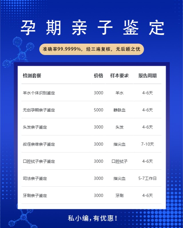 白山最新可做孕期亲子鉴定的10个中心机构