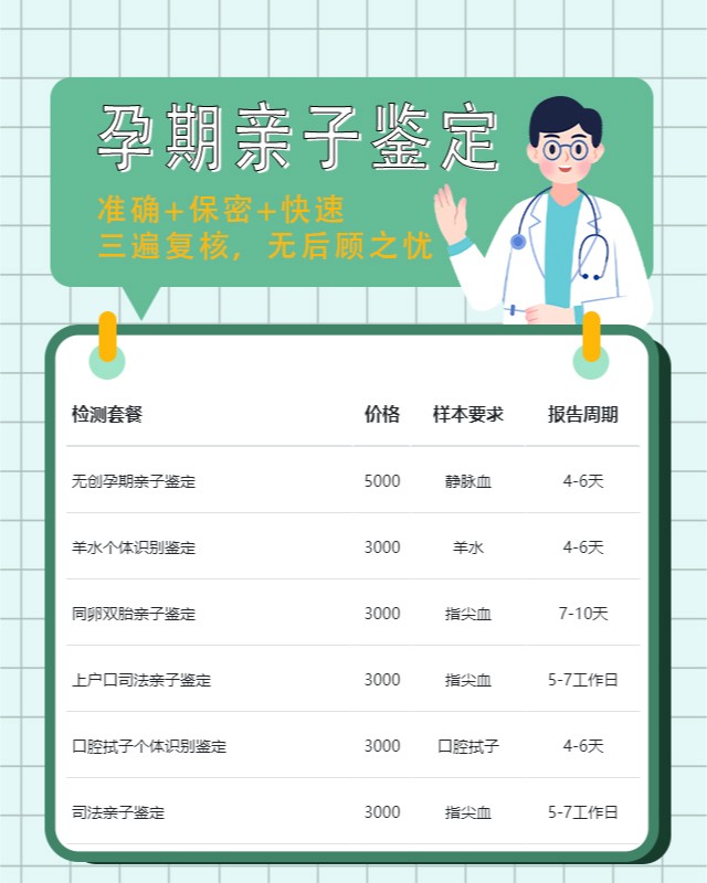 巴彦淖尔10家可以做无创孕期亲子鉴定的中心机构地址